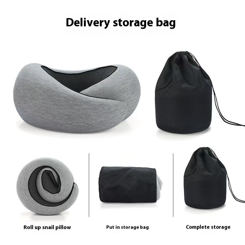 Soft Memory Foam Travel Neck Pillow U Shape Adjustable Support Comfortably Sleeping On Plane Car Office Noon Break Gronata