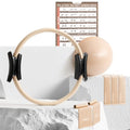PhysKcal Pilates Ring Set, Magic Ring with 1x Core Ball, 3X Resistant Loop and 2X Flex Band, Pilates on Mat Essential Kit (Nude) Gronata