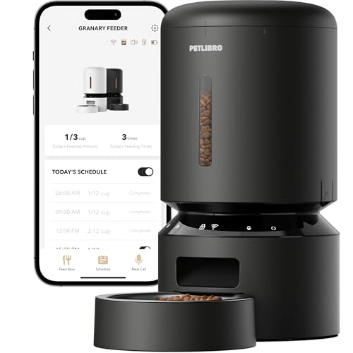 PETLIBRO Automatic Cat Feeder, 5G WiFi Automatic Dog Food Dispenser with Freshness Preservation, 5L Timed Pet Feeder with Low Food Sensor, Up to 10 Meals Per Day Gronata