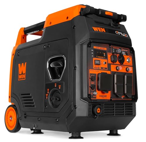 WEN Quiet and Lightweight 4800-Watt Dual Fuel RV-Ready Electric Start Portable Inverter Generator with Fuel Shut Off and CO Watchdog (DF480iX) Gronata