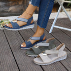 Metal Buckle Hemp Rope Fish-mouth Sandals Women's Gronata