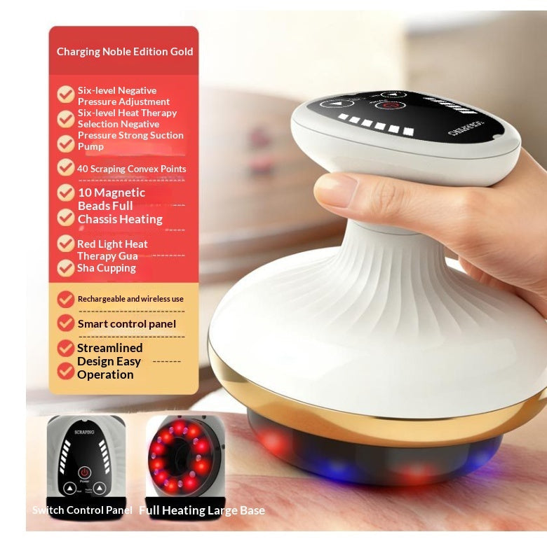 Electric Gua Sha Board Beauty Massager Cupping Device Electric Meridian Brush Home Abdominal Massage Gua Sha Board Massager Gronata