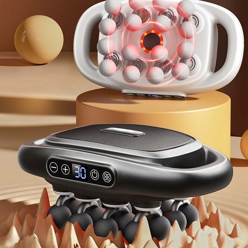 Muscle Relaxation Massager Multi-head Massage Gun Deep Tissue Body Fitness Muscle Electric Relax Massager For Back Shoulders Legs Foot 16 Heads Gronata
