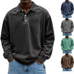 Fall Men's Long Sleeve Polo Shirts Casual Breathable Comfortable Tees Shirt Solid High Quality Sweatshirt Male T-Shirt Gronata