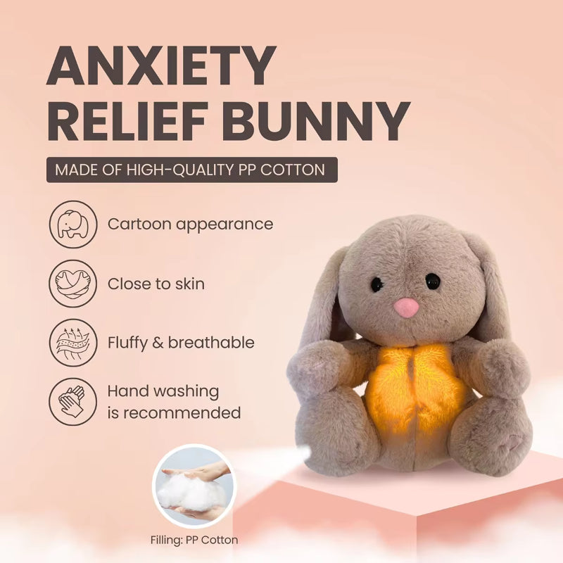 Breathing Rabbit Soothing Sensory Plush Toy With Relieve Anxiety Bunny Comforter Breathes For Newborn Conciliate Baby Gronata