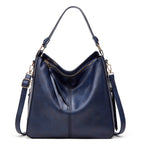 Hobos Zipper Bucket Bags With Adjustable Shoulder-strap Handbags Temperament High Capacity Messenger Shoulder Bag For Women Gronata