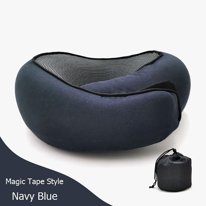 Travel Neck Pillow Non-Deformed Airplane Pillow Travel Neck Cushion Durable U-Shaped Travel Memory Cotton Nap Neck Pillow Gronata
