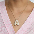 Bubble Initial Diamond Necklace Gronata
