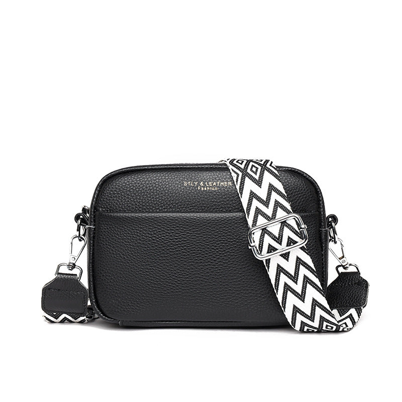 Fashion Shoulder Crossbody Bags With Rhombus Embroidered Wide Shoulder Strap Cute Small Square Bag Women Gronata