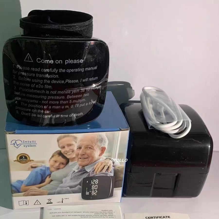 Wrist Sphygmomanometer Rechargeable Blood Pressure Meter Wrist Blood Pressure Eter Smart Touch Screen Blood Pressure Meter Household Electronics Gronata
