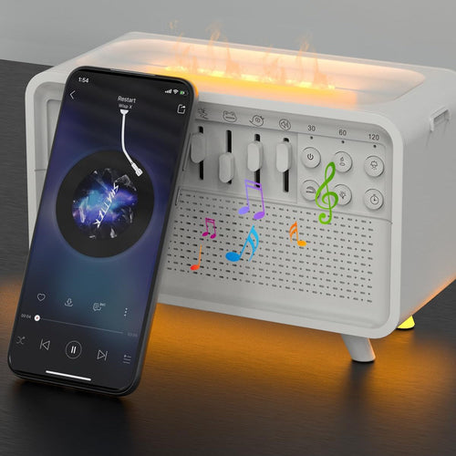 3 In 1 Bluetooth Speaker White Noise Sleep Night Light Humidifier All-in-one Machine Free Combination Of 8 Group Nature Sound Gronata