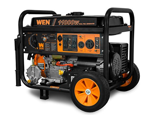 WEN 11,000-Watt 120V/240V Dual Fuel Portable Generator with Wheel Kit and Electric Start (DF1100T) Gronata