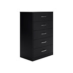 Signature Design by Ashley Finch Modern 6 Drawer Dresser with Ball-bearing Construction and Safety Stop, Black Gronata