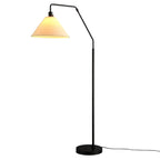 Globe Electric Novogratz x Globe Harrington 65" Floor Lamp, 2-Tone Faux Wood Base, White Fabric Shade, Socket Rotary Switch 67225 Gronata
