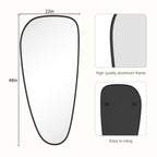 WallBeyond Asymmetrical Mirror, Irregular Mirror Full Length, Boho Wall Mirrors Decorative for Bedroom Living Room Entryway Hall, Mid Century Modern Decor 48" H x 22" W Gronata