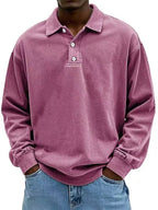 Fall Men's Long Sleeve Polo Shirts Casual Breathable Comfortable Tees Shirt Solid High Quality Sweatshirt Male T-Shirt Gronata