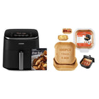 Cosori 9-in-1 TurboBlaze Air Fryer 6 Qt, PFAS-Free Ceramic Coating, 90°–450°F, Precise Heating for Even Results, Air Fry, Roast, Bake, Broil, Dry, Frozen, Proof, Reheat, Keep Warm, 120V, Dark Gray Gronata