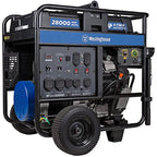 Westinghouse 28000 Peak Watt Home Backup Portable Generator, Electric Start with Auto Choke, Transfer Switch Ready 30A & 50A Outlets, Gas Powered,Blue Gronata