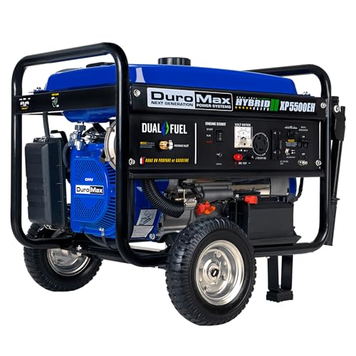 DuroMax XP5500EH 5,500-Watt Dual Fuel Portable Generator - Gas & Propane, Electric Start, RV & Emergency Ready Gronata