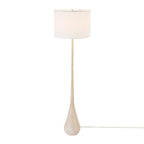 Globe Electric Novogratz x Globe Harrington 65" Floor Lamp, 2-Tone Faux Wood Base, White Fabric Shade, Socket Rotary Switch 67225 Gronata