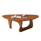 Mid Century Modern Coffee Table - Walnut Wooden Coffee Table for Living Room,Center Table Suitable for Bedroom Living Room Reception Office Tables (Walnut, Small 34.5 * 23.5 * 16in) Gronata