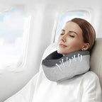 Travel Neck Pillow Non-Deformed Airplane Pillow Travel Neck Cushion Durable U-Shaped Travel Memory Cotton Nap Neck Pillow Gronata