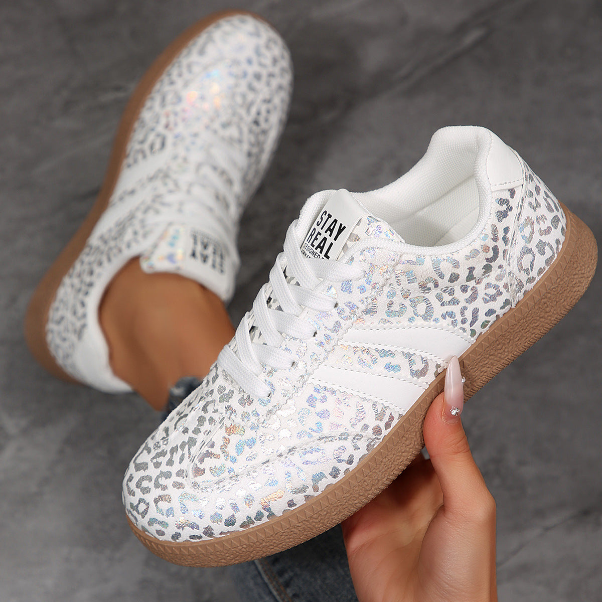 Fashionable Casual White Sneakers For Women Gronata