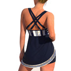 Plus Size Quick-drying Women's Split Skirt Bikini Swimsuit Gronata