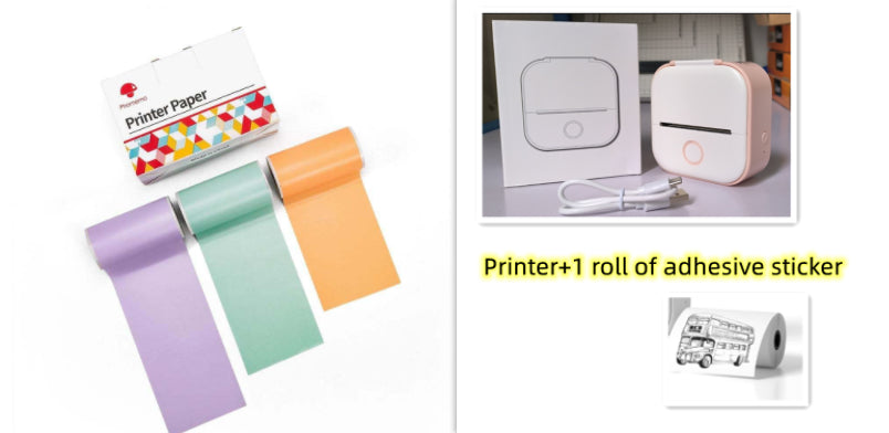 Portable Mini Thermal Label Printer Home Photo Printer Student Wrong Question Printer Bluetooth-compatible Mini Label Printer Price Tag Gronata