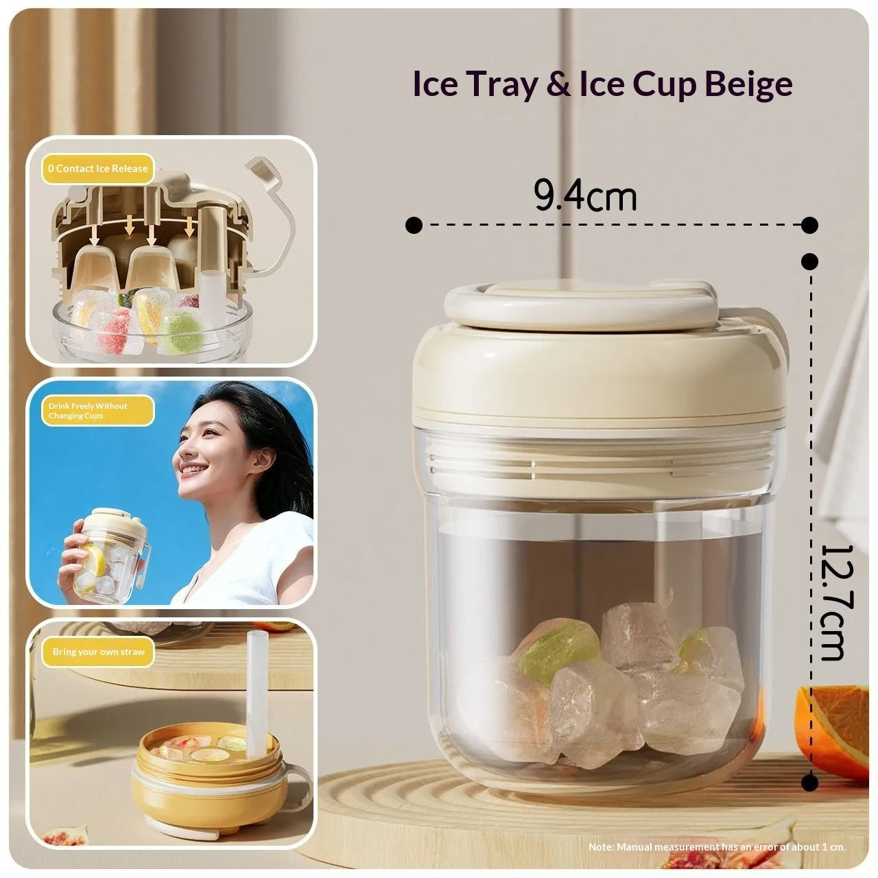 3-in-1 Ice Cube Tray Water Cup Household Breakfast Cup Gronata