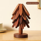 Tree Design Stand Wooden Trivets Decorative Anti Scald Heat Resistant Table Mat Coaster Wood Placemats Pot Table Heat Insulation Pad Gronata
