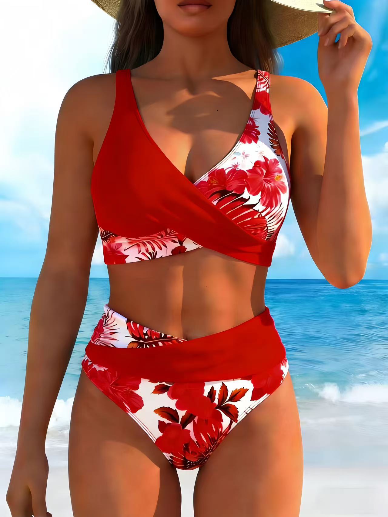 Women's Floral Print Bikini Casual Set Gronata