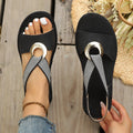 Plus-size Fish-mouth Wedge Sandals With A Jute Sole And Elastic Strap Gronata