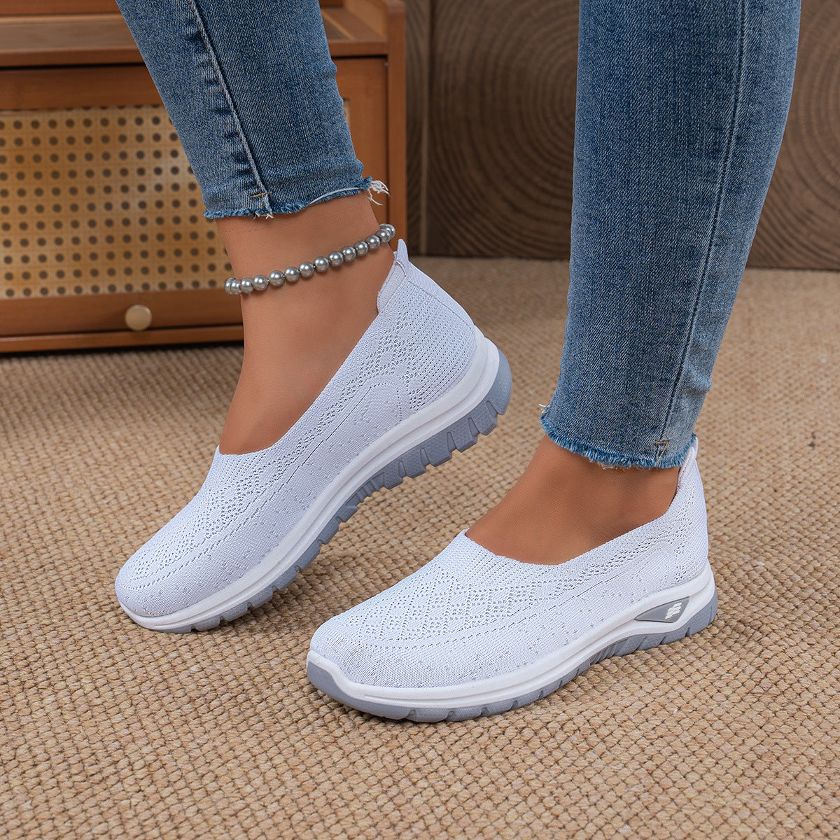Women's Flyknit Breathable Mesh Casual Shoes Gronata