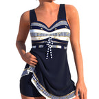 Plus Size Quick-drying Women's Split Skirt Bikini Swimsuit Gronata