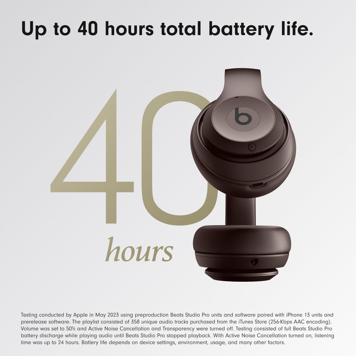 Beats Studio Pro Premium Wireless Over-Ear Headphones- Up to 40-Hour Battery Life, Active Noise Cancelling, Great for Travel & Commuting, USB-C Lossless Audio, Apple & Android Compatible -Black Gronata