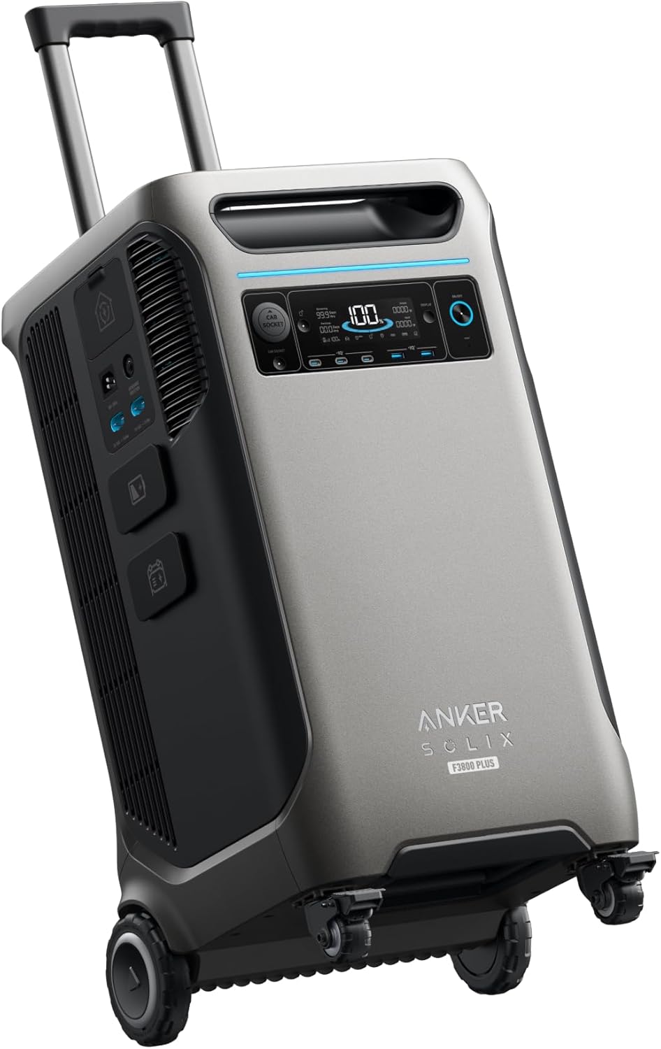 Anker SOLIX F3800 Plus Portable Power Station (2025 NEW), 3,840Wh, 3,200W Solar Input, Generators for Home Use, Expandable to 53kWh, Works with Generator, For Power Outages, RVs, and Emergencies Gronata