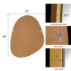 WallBeyond Asymmetrical Mirror, Irregular Mirror Full Length, Boho Wall Mirrors Decorative for Bedroom Living Room Entryway Hall, Mid Century Modern Decor 48" H x 22" W Gronata