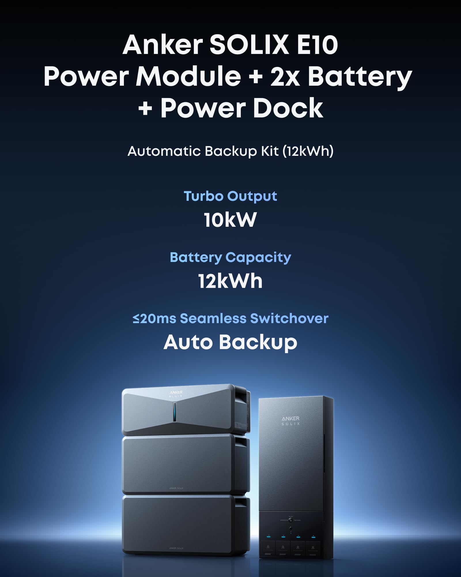 Anker SOLIX E10, Smart Inlet Box, 6kWh Battery, Manual Backup with Smart Savings, 9kW Solar, Reduce Up to 80% Bills, NEMA 4 & 3R, Up to 12-Month 0% APR Gronata