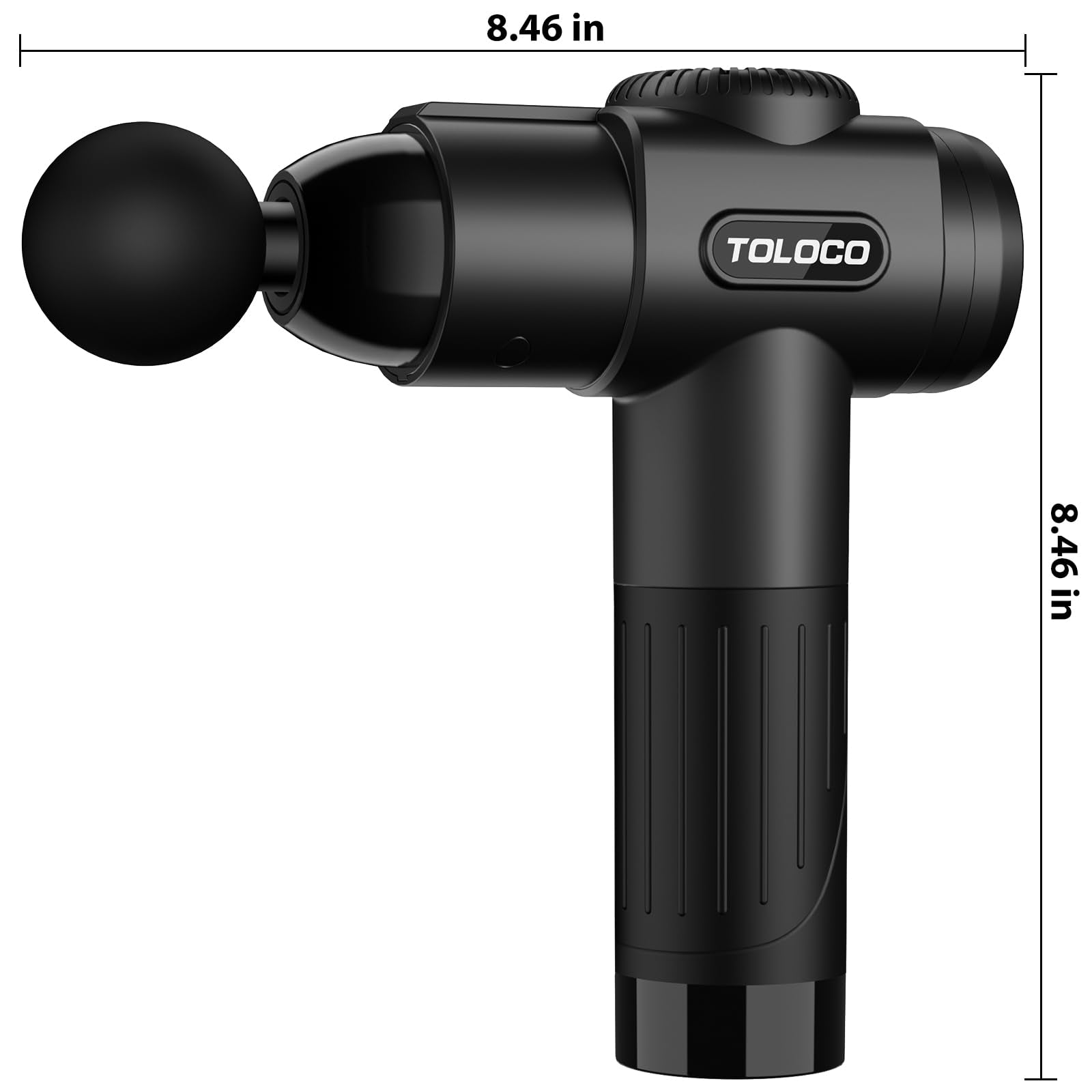 TOLOCO Massage Gun, Deep Tissue Back Massage for Athletes for Pain Relief, Percussion Massager with 10 Massages Heads & Silent Brushless Motor, Fathers Day Dad Gifts, Black Gronata