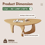 Mid Century Modern Coffee Table - Walnut Wooden Coffee Table for Living Room,Center Table Suitable for Bedroom Living Room Reception Office Tables (Walnut, Small 34.5 * 23.5 * 16in) Gronata