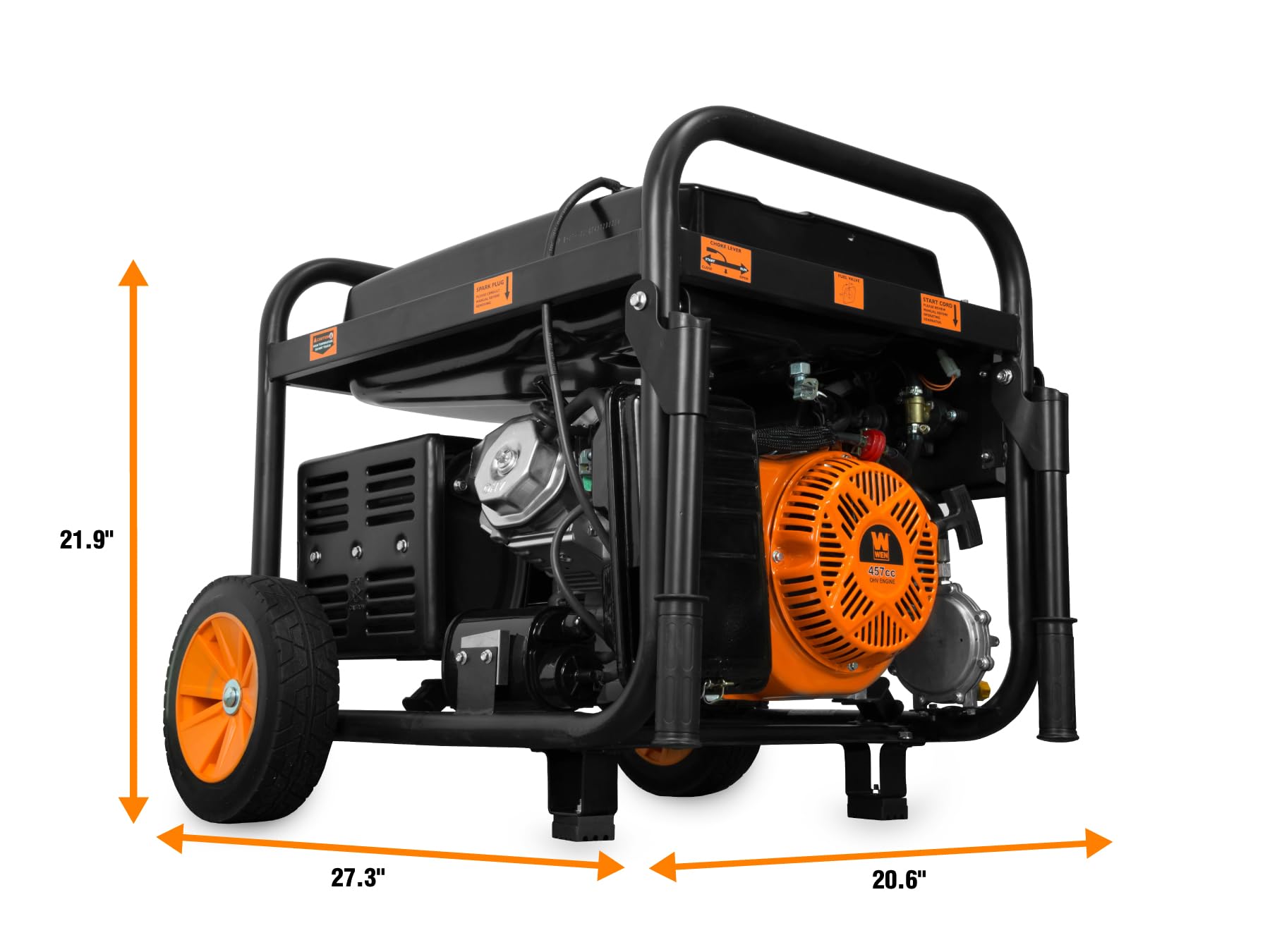 WEN 11,000-Watt 120V/240V Dual Fuel Portable Generator with Wheel Kit and Electric Start (DF1100T) Gronata