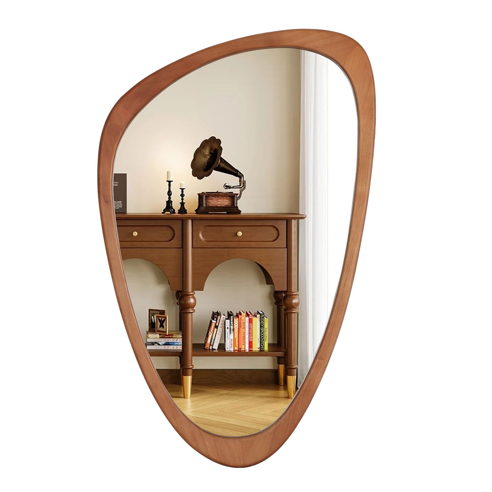WallBeyond Asymmetrical Mirror, Irregular Mirror Full Length, Boho Wall Mirrors Decorative for Bedroom Living Room Entryway Hall, Mid Century Modern Decor 48" H x 22" W Gronata
