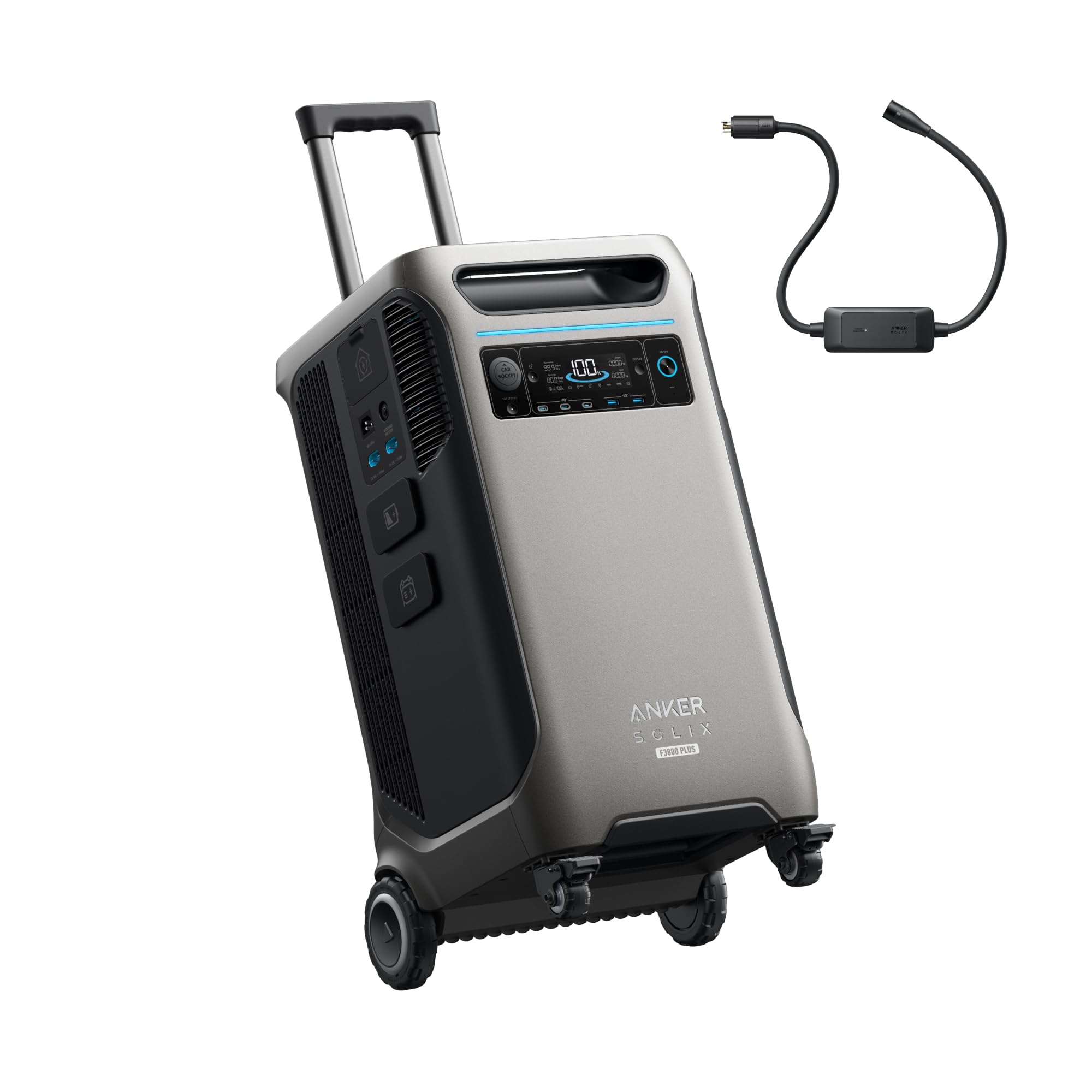 Anker SOLIX F3800 Plus Portable Power Station (2025 NEW), 3,840Wh, 3,200W Solar Input, Generators for Home Use, Expandable to 53kWh, Works with Generator, For Power Outages, RVs, and Emergencies Gronata