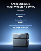 Anker SOLIX E10, 6kWh Battery Expandable to 90kWh, 9kW Solar Input, 7.6kW Rated Output, Generator-Ready, NEMA 4, -4°F to 131°F, Up to 12-Month 0% APR Gronata