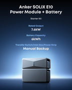 Anker SOLIX E10, 6kWh Battery Expandable to 90kWh, 9kW Solar Input, 7.6kW Rated Output, Generator-Ready, NEMA 4, -4°F to 131°F, Up to 12-Month 0% APR Gronata