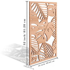 IARTTOP Large Boho Mid-century Modern Wood Wall Art 16x32 Inch Framed Green Abstract Leaf Wooden Wall Decor Bohemian Minimalist Geometric Wall Art Decor for Bedroom Living Room Office Set of 3 Gronata
