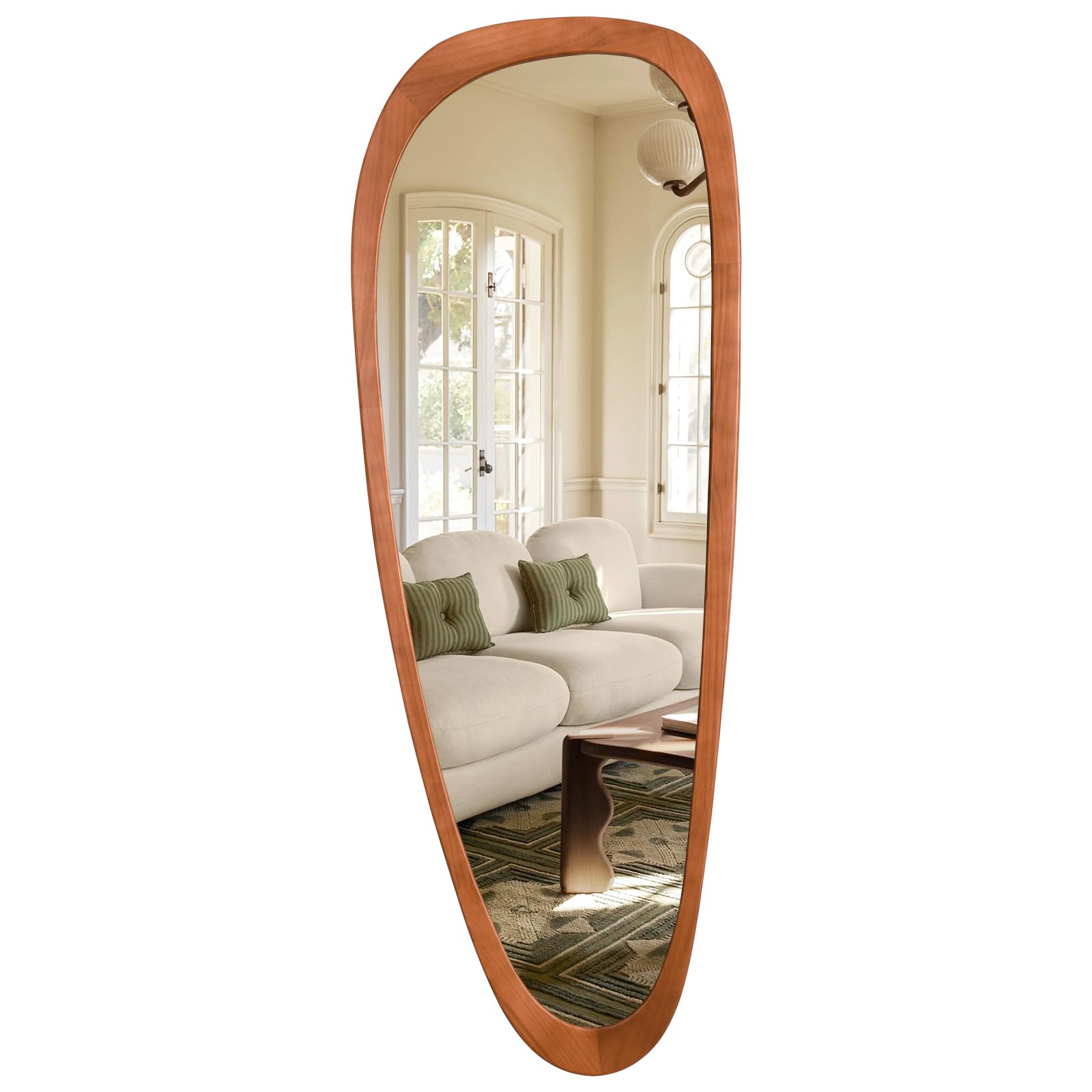 WallBeyond Asymmetrical Mirror, Irregular Mirror Full Length, Boho Wall Mirrors Decorative for Bedroom Living Room Entryway Hall, Mid Century Modern Decor 48" H x 22" W Gronata