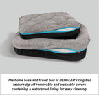 Bedgear Performance Dog Bed - Medium/Large - Durable Pet Bed with Washable Cover - Removable Pad for Travel Gronata