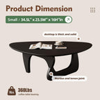 Mid Century Modern Coffee Table - Walnut Wooden Coffee Table for Living Room,Center Table Suitable for Bedroom Living Room Reception Office Tables (Walnut, Small 34.5 * 23.5 * 16in) Gronata